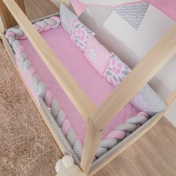 Kit Montessoriano ou Mini Cama Trança Chuva de Amor Rosa - 7