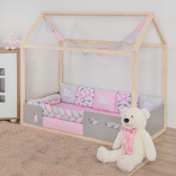 Kit Montessoriano ou Mini Cama Trança Chuva de Amor Rosa - 1