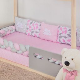 Kit Montessoriano ou Mini Cama Trança Chuva de Amor Rosa - 3