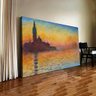 Quadro Claude Monet Veneza Ao Por Do Sol:120x80 cm/PRETA - 1
