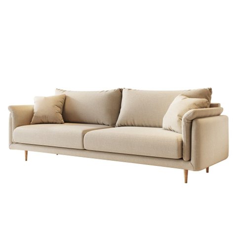 Sofá 4 Lugares Rodeo Living Horse Collection Linho Palha 242cm