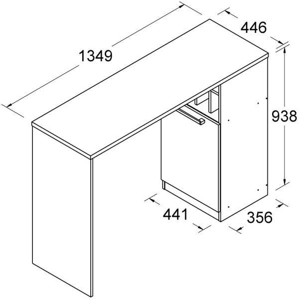Bancada Bologna com Adega Cd153 - Ditália Móveis - 3