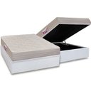 Ver imagem 1 de Cama Box Baú Casal: Colchão Espuma D45 Herval Top + Base CRC Courano White(138x188)