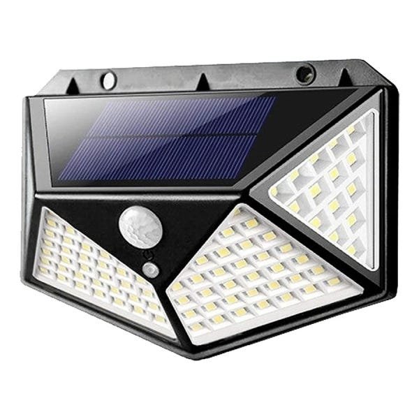 Luminária Solar Parede 100 Led Sensor Presença 3 Funções - 1