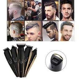Maquina Profissional de Cortar Cabelo Aparador sem Fio Homem - 5