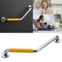 Ver imagem 4 de Barra Apoio Angular 25x25cm Inox Borracha Antiderrapante Idoso Criança Acessibilidade Banheiro Supor