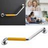 Barra Apoio Angular 25x25cm Inox Borracha Antiderrapante Idoso Criança Acessibilidade Banheiro Supor - 4