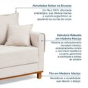 Ver imagem 7 de Conjunto Sofá Living 3 Lugares 200cm com Puff Linho Ananda CabeCasa MadeiraOriginals Bege/Creme
