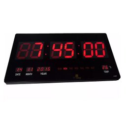 Relógio De Parede Led Digital Data Tempe 46 Cm Calendário - 5