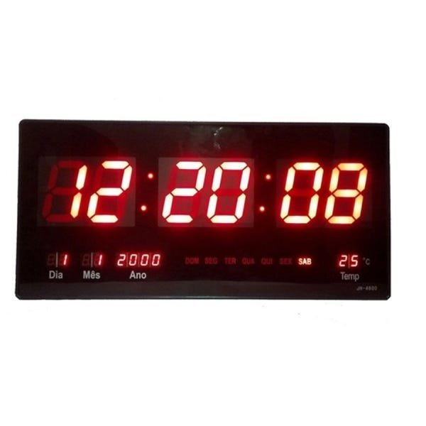 Relógio De Parede Led Digital Data Tempe 46 Cm Calendário - 1