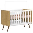 Ver imagem 2 de Berço Americano Q Encanto 3820 Retrô Freijó Toq Branco Acetinado - Qmovi E guarda Roupa Infantil