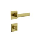 Ver imagem 2 de Fechadura 3f Linha Design Roseta Quadrada Inox Banheiro - Latonado Oxidado