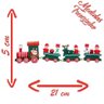Boneco Papai Noel Trenzinho de Madeira Decor Verde Natal - 7