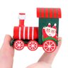 Boneco Papai Noel Trenzinho de Madeira Decor Verde Natal - 2