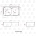 Ver imagem 4 de Cuba para Cozinha Aço Inox com Acessórios Ticunas e Torneira Monocomando Envira Pingoo.casa -