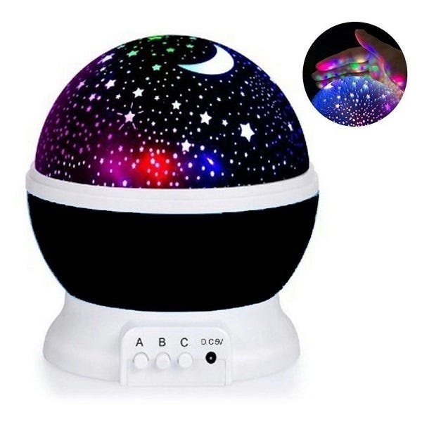 Luminária Projetor Estrela 360 Galaxy Star Master Preta