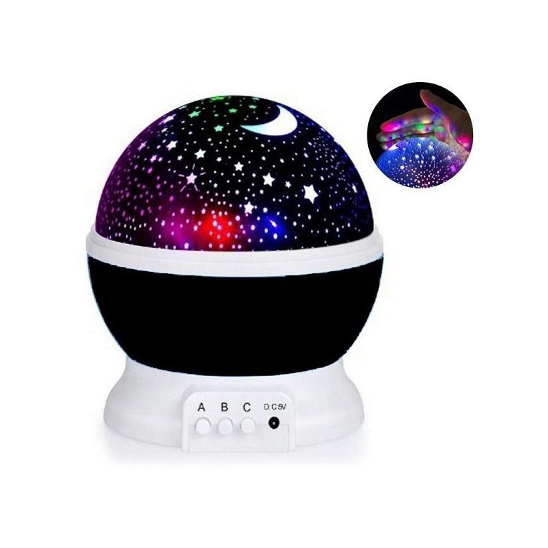 Luminária Projetor Estrela 360 Galaxy Star Master Preta