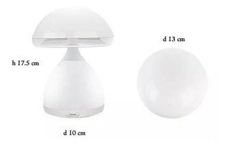 Abajur Luminária Moderna Cogumelo Recarregável 7 Cores Usb - 4