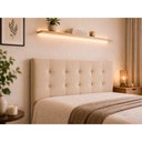 Ver imagem 1 de Cabeceira Casal Lyon 138cm Veludo Sono Design