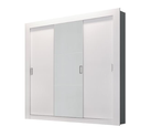 Ver imagem 1 de GUARDA ROUPA HERVAL PH 1708 - COR BRANCO - COM ESPELHO