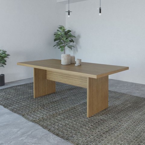 Mesa de Jantar Retangular Minimalista 6 Lugares 200cm Tecnomobili