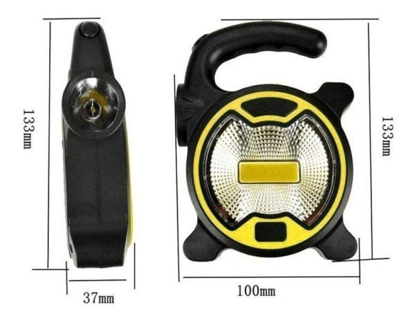 Lanterna Led Potente Alto Alcance Pilha Camping Holofote - 4