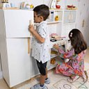 Ver imagem 5 de Kit Cozinha Infantil com Geladeira e Máquina de Lavar - Cinza