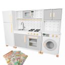 Ver imagem 2 de Kit Cozinha Infantil com Geladeira e Máquina de Lavar - Cinza