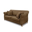 Ver imagem 1 de Sofá 2 Lugares Pé de Madeira Julieta 160 Cm Suede Caramelo S04 - D'Rossi