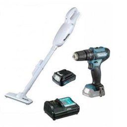 Kit Parafusadeira/Furadeira de Impacto + Aspirador de Pó + Carregador + Bateria 12v 1,5ah Makita - 1