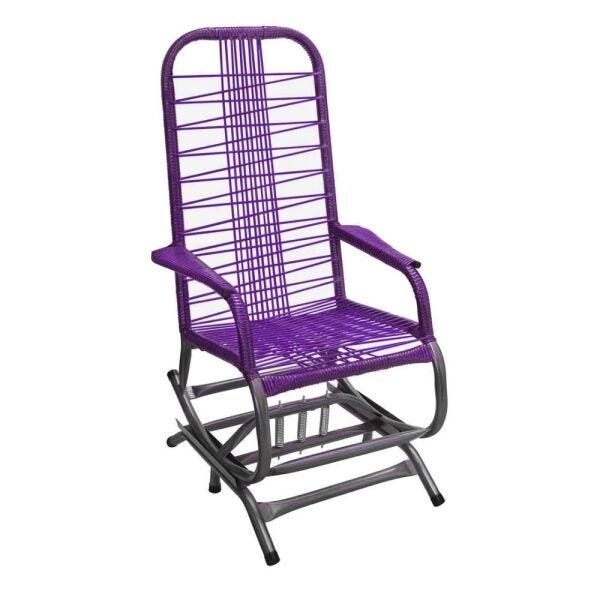 Cadeira de Balanço de Fio Lilás Fortmix