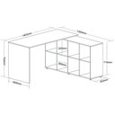 Ver imagem 3 de Escrivaninha Canto L Quebec Pc 8 Nichos Amplo Espaço Branca Home Office Organizadora Multiuso
