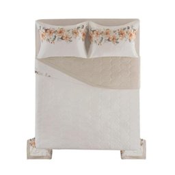 Cobre Leito King Karsten com 2 Porta Travesseiros 180 Fios Percal Lidia - 2