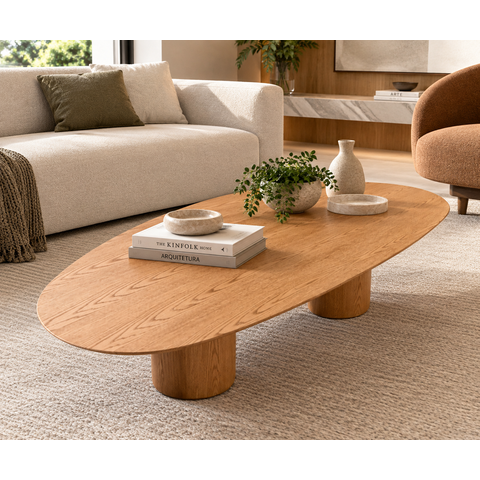 Mesa de Centro Orgânica Aylin 110x70cm Duo Cone