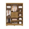 Guarda Roupas Taurus Imperial 6 Portas 3 Gavetas - com Chave para Quarto de Casal:nature - 3