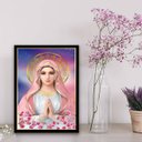 Ver imagem 2 de Quadro Nossa Senhora Da Rosa Mística 24x18cm:Madeira preta