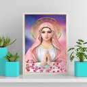 Ver imagem 1 de Quadro Nossa Senhora Da Rosa Mística 24x18cm:Madeira preta