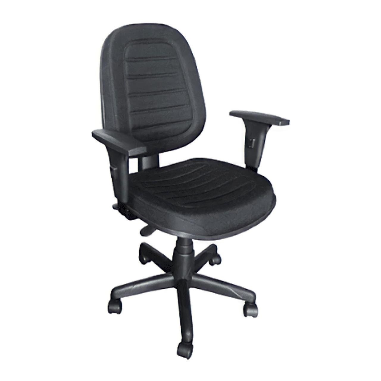 Cadeira Diretorzinha Back System Costurado C/ Braços Reguláveis – Cor Preto – MARTIFLEX - 1