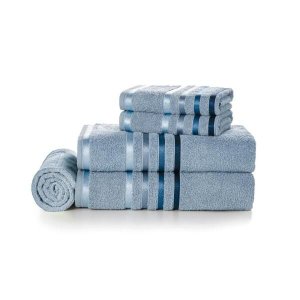 Jogo de Banho Karsten Fio Penteado 5 Peças Lumina Allure/ Azul