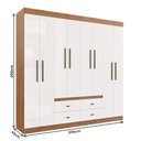 Ver imagem 3 de Guarda-roupa Casal 8 Portas 4 Gavetas Doripel Las Vegas