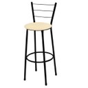 Ver imagem 2 de Kit 3 Banquetas Alta Preta com Assento Bege Fortmix