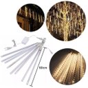 Ver imagem 3 de Cordão Chuva de Meteoro 8 Tubos 48cm 240 Leds Branco Quente 2 Metros - Wincy Natal
