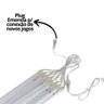 Cordão Chuva de Meteoro 8 Tubos 48cm 240 Leds Branco Quente 2 Metros - Wincy Natal - 8