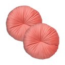 Ver imagem 1 de 2 Almofadas Redondas Rendy em Veludo Várias Cores Cor:rosa Coral