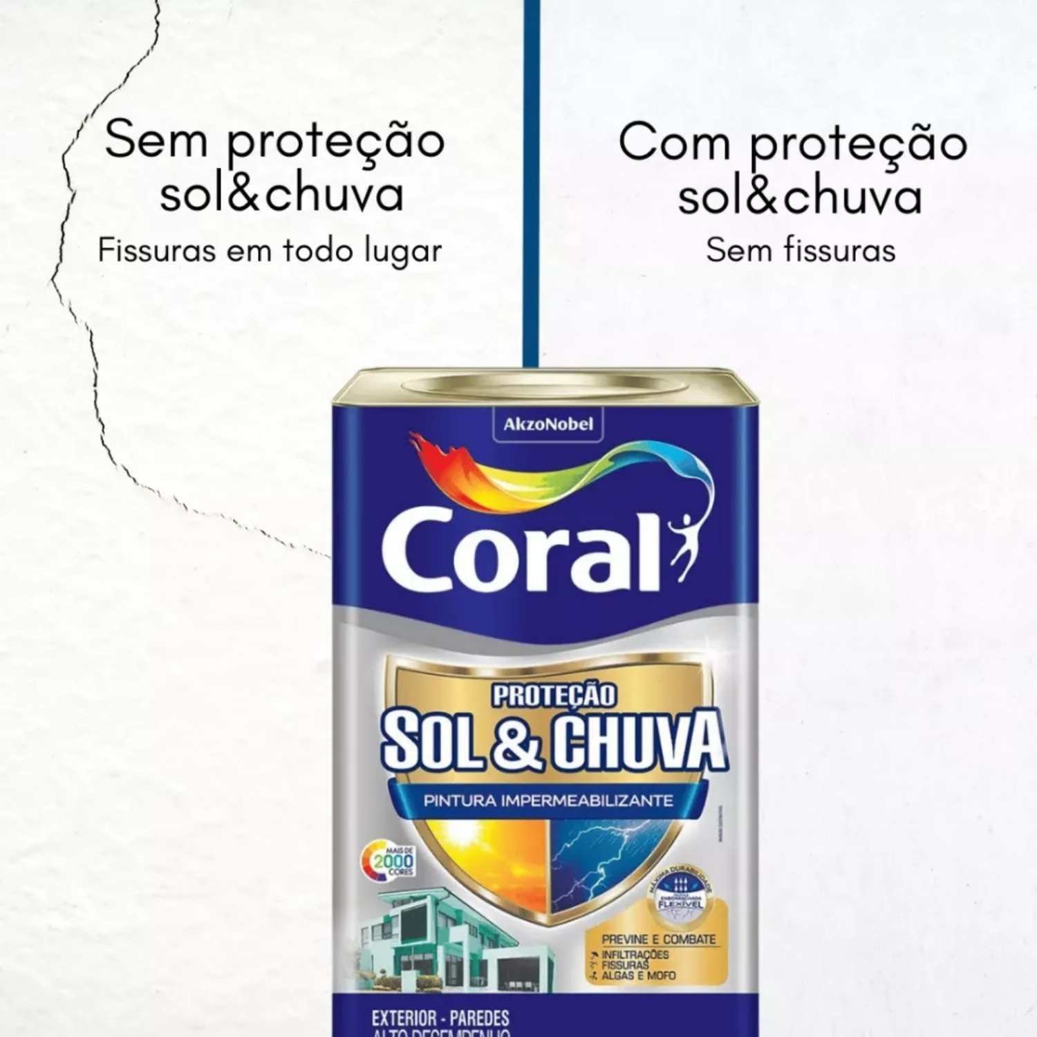 Coral Sol &amp; Chuva Emborrachada Base P 16l Impermeabilizante Emborrachada Premium Sol e Chuva - 4