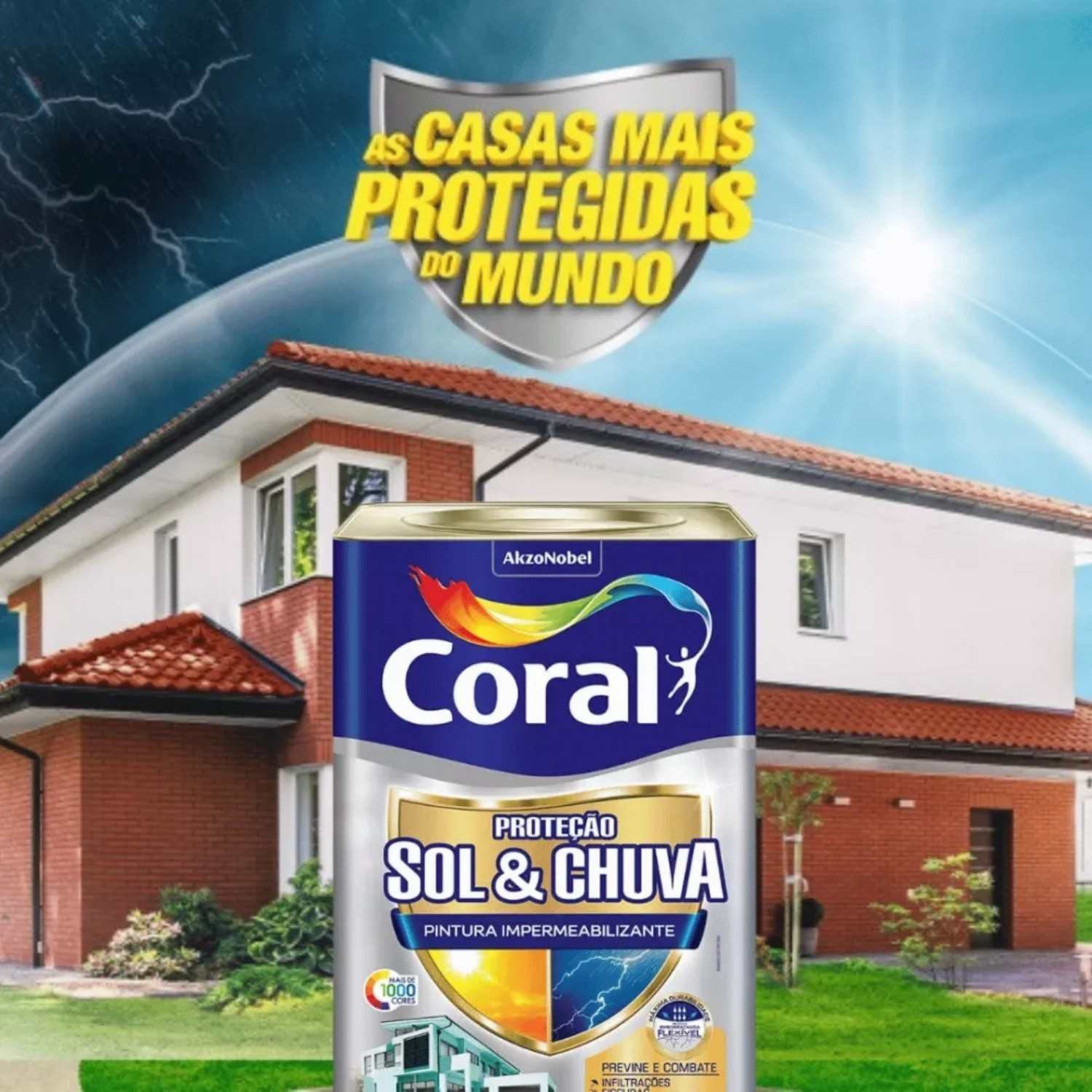 Coral Sol &amp; Chuva Emborrachada Base P 16l Impermeabilizante Emborrachada Premium Sol e Chuva - 2