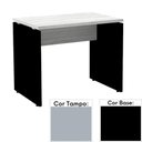 Ver imagem 1 de Mesa de Escritório Pé Painel Pe25 em Mdp 120 x 60cm Cinza com Base Preta