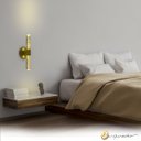 Ver imagem 4 de Arandela Tubo Vidro Bolhas Led 3200k 10w Dourado