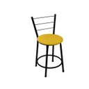 Ver imagem 2 de Kit 3 Banquetas Baixa Preta com Assento Amarelo Fortmix