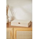 Ver imagem 2 de Caixa Decorativa em Mdf com Revestimento em Linho Branco 25cm 15975 Mart